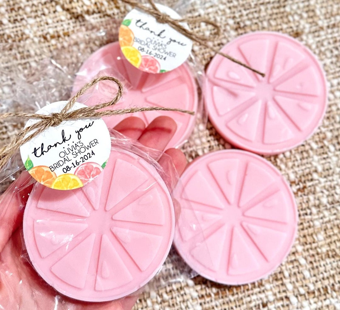 Pink Citrus Soap Favors - Main Squeeze Lemon Bridal Shower A Little ...