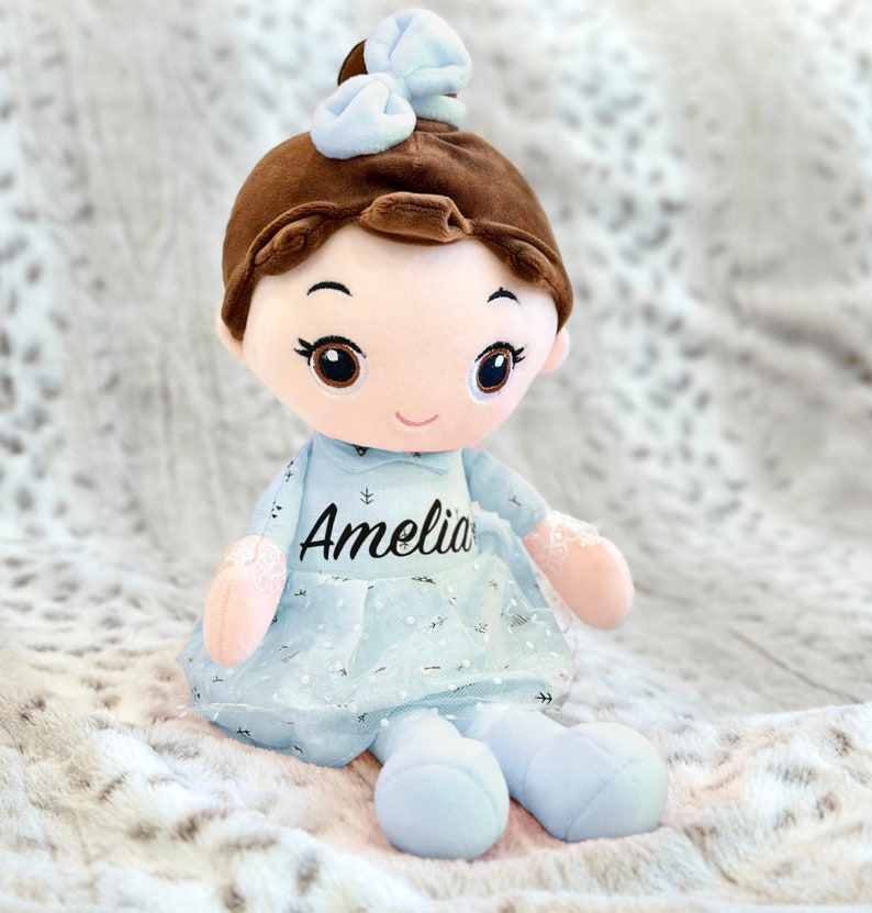 Doll Baby Girl Gift Personalized Gifts For Kids Girls, Personalized Baby Gifts For Girl Personalized Doll Rabbit Newborn Girl Gift Custom image 4