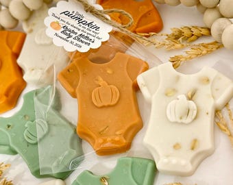 Oatmeal Baby Shower Pumpkin Soap Favors - Fall Little Baby Party, Halloween Decor Gifts
