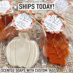 Elegant Fall Soap Favors Scented - Pumpkin Baby Shower Bridal Halloween Party in Love Decoration Birthday Leaf Wedding Gift for Guests Bulk