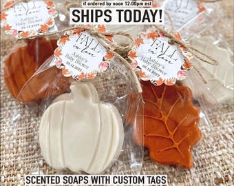 Elegant Fall Soap Favors Scented - Pumpkin Baby Shower Bridal Halloween Party in Love Decoration Birthday Leaf Wedding Gift for Guests Bulk