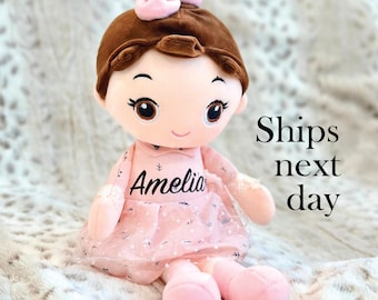 Doll Baby Girl Gift Personalized - Gifts For Kids Girls, Personalized Baby Gifts For Girl Personalized Doll Rabbit Newborn Girl Gift Custom