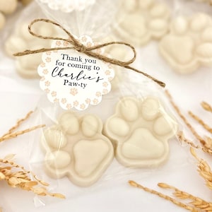 Paw Shaped Soap Favors - 2 Soaps Per Bag - Dog Cat Birthday Party Bulk Gifts