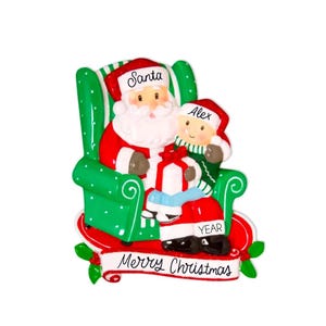 Personalized Kids Santa Christmas Ornament - Boy Child Toddler Christmas Gift, Custom Santa Clause Gift for Boys, Santa Tree Holiday 2025