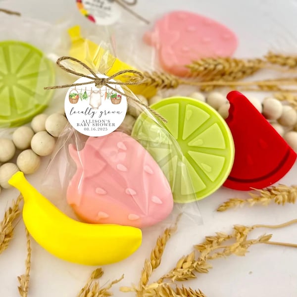 Fruit Soap Favors - Market Baby Shower Locally Produced Party Grown Farmers Birthday Summer Farm