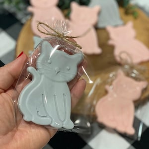 Cat Shaped Soap Favors - Cat Birthday Party Decorations, Cat Gift for Cat Lover, Cat Party Favors for Kids, Meow Kitten Themed Party Decor