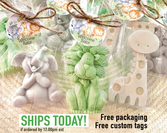 Safari Animal Soaps Baby Shower Favors Boy Safari Decorations