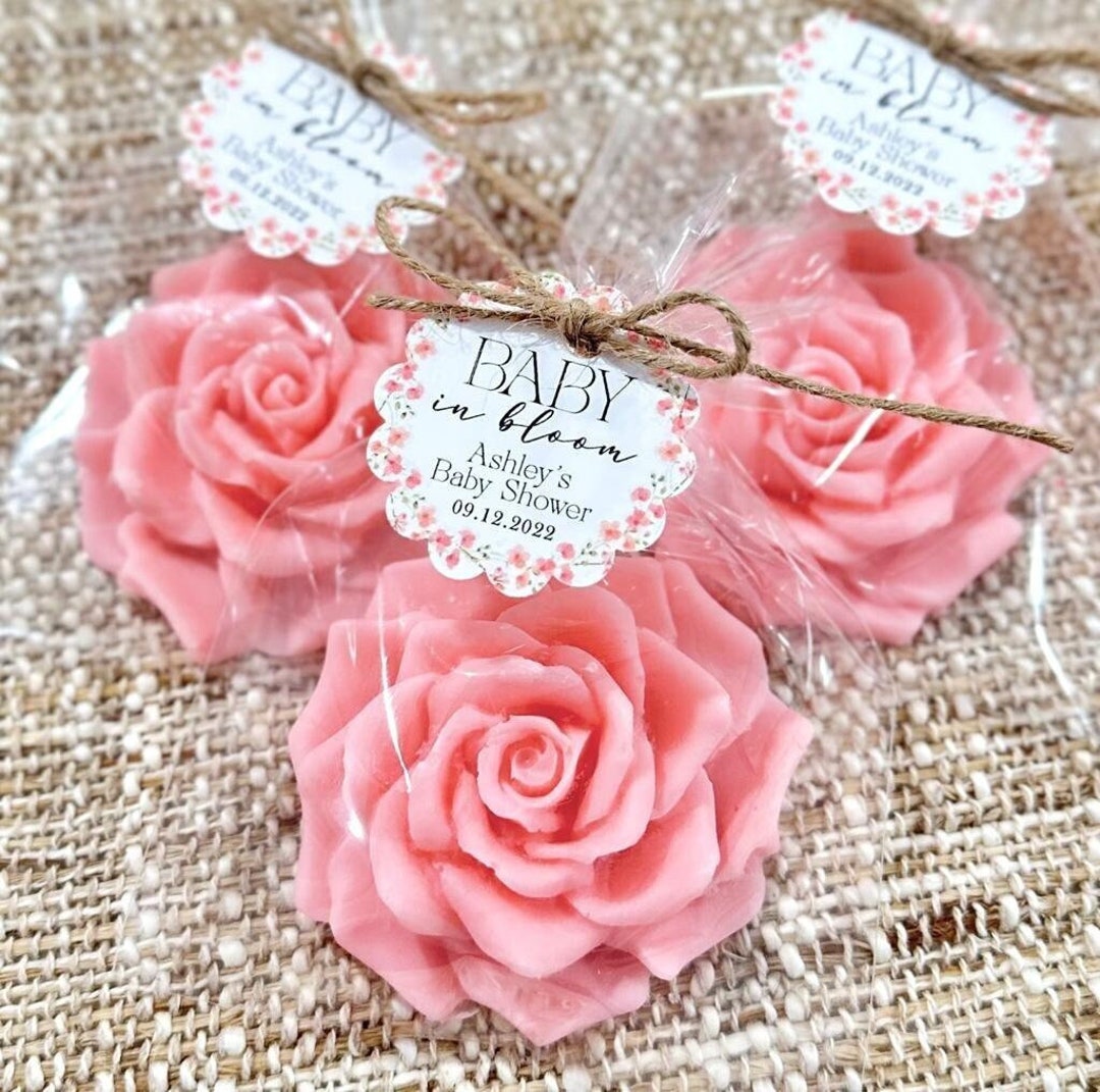 Rose Soap Favors Baby Shower Girl in Bloom Bridal Wedding Decor Wild