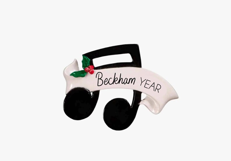 Music Note Ornament - Musician Ornament, Personalized Music Lover Christmas Ornament Gift, 2025 Musical Music Teacher Ornament Piano Teacher image 1