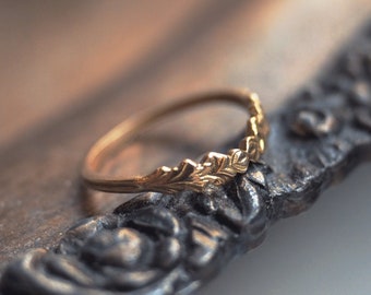 Vintage Inspired Curve Contoured Wedding Stack Ring in Sterling Silver Or Solid Gold