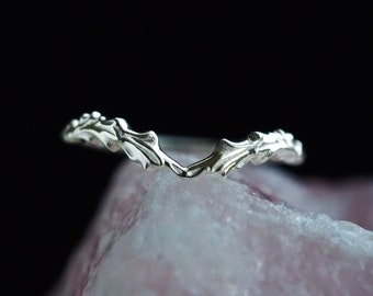 Sculpted Twig Stacking Ring, Sterling Silver or Gold