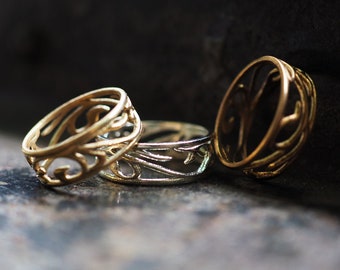Ivy Vine Filigree Ring Available in Sterling Silver or Solid Gold
