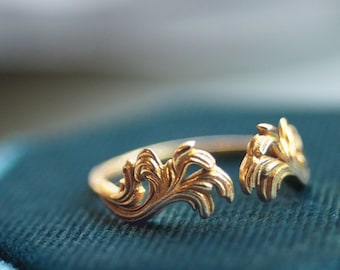 Wisteria Inspired with Filigree Lace Detail Stack Ring