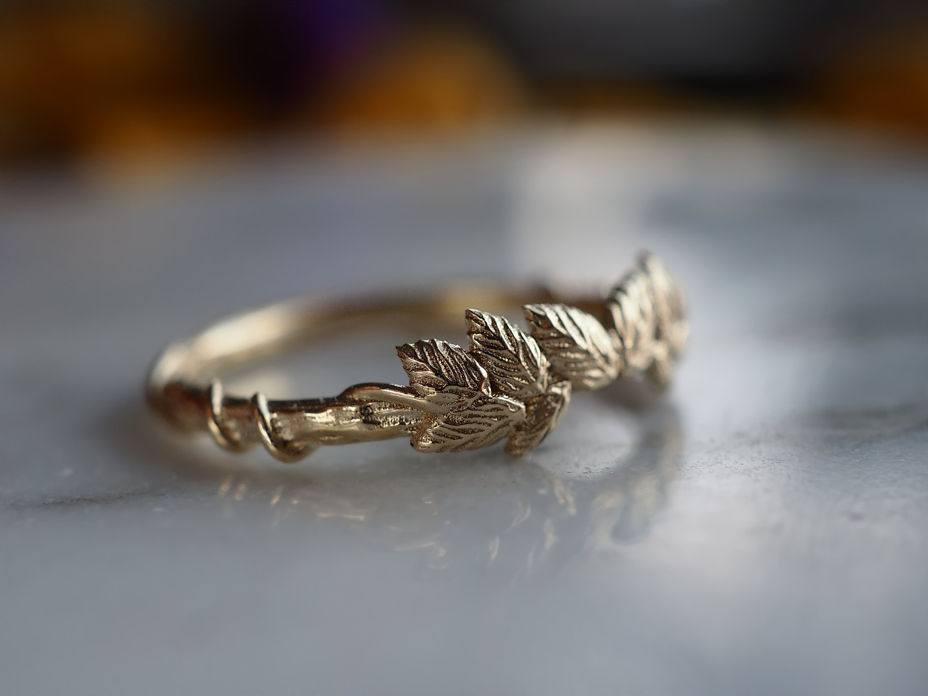 Fall Rings Fall Foliage Themed Ring Wrapped With Vines in Sterling Silver or Solid ...