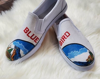 Blue bird slip on shoes size 9