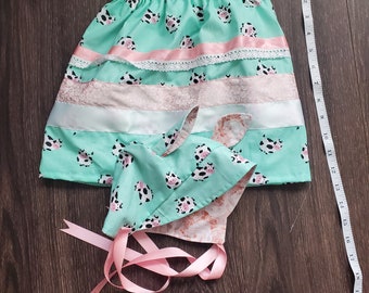 Baby Ribbon Skirt and Bonnet