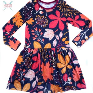 Girls Fall Leaves Dress: Thanksgiving Outfit, Soft Knit