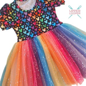 Little Girls Rainbow Disney Mouse Tutu Dress