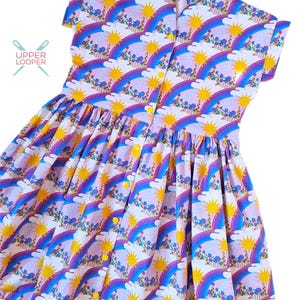 Toddler, Girls, and Tween Purple Rainbow Dress