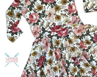 Baby, Little Girls, and Tween Fall Floral Twirl Dress