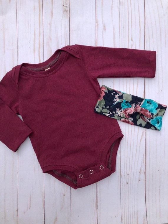 burgundy baby clothes