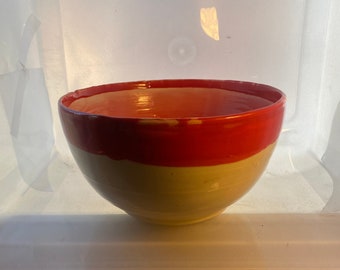 Large Bowl with Red Rim