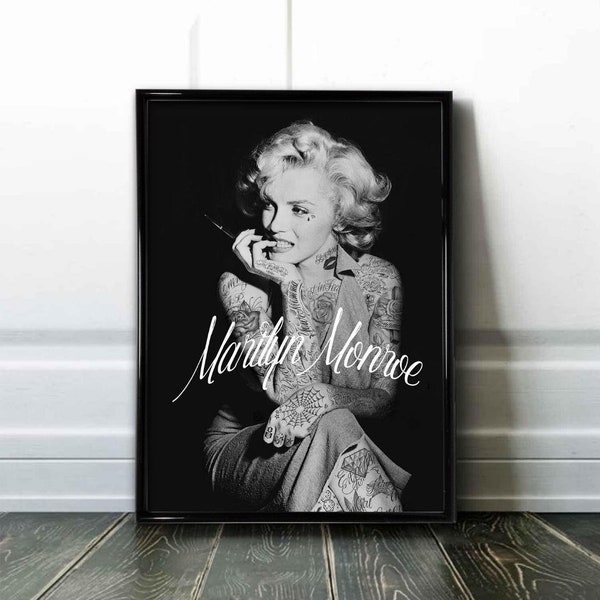 Marilyn Monroe Tattoo Poster - Etsy