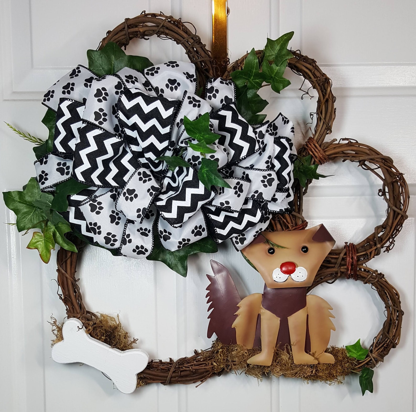 dog-wreath-dog-paw-wreath-grapevine-dog-wreath-dog-lovers-etsy