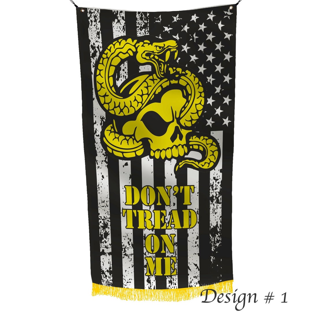Don t Tread On Me 3x5 Feet Flag Banner Yellow Snake White Etsy don-t-tread-on-me-3x5-feet-flag-banner-yellow-snake-white-etsy