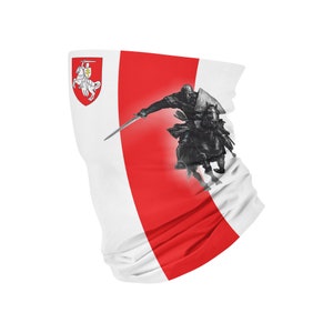 Pagonya Flag Belarus Terraberk White Knight UV Protection Neck Gaiter, Face mask, Headband, Scarf