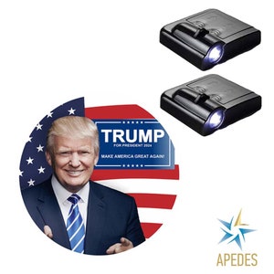Donald Trump for President 2024 USA Car Door LED Projector Light (Set of 2) Wireless
