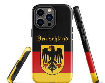 Country Flag Dual-Layer Case Impact-Resistant Polycarbonate Outer Shell,TPU Inner Liner, Precise Ports,Induction Charging Compatible