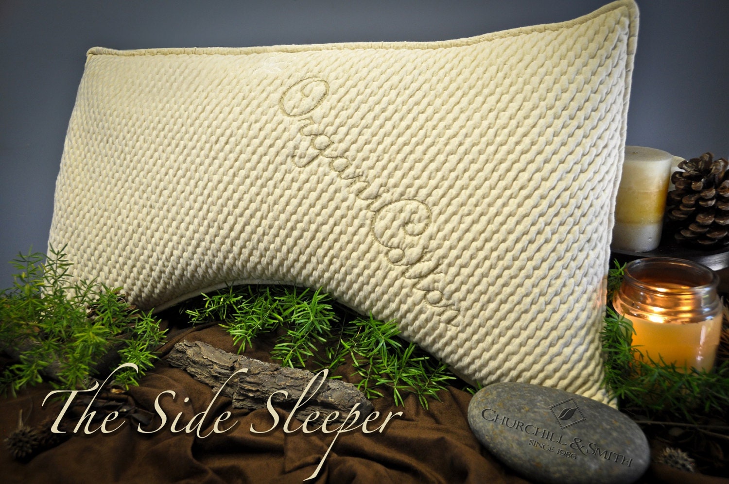 DMI Wrap Around Hypoallergenic Side Sleeper Pillow with Unique Ear