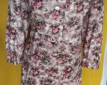 60s floral day dress