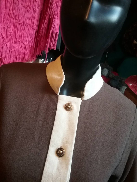 60s Jean Varon crepe wool dress