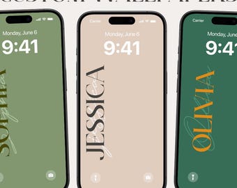Custom Name iPhone Wallpaper | Custom iPhone Wallpaper | Personalized Lock Screen | Minimal Aesthetic Wallpaper