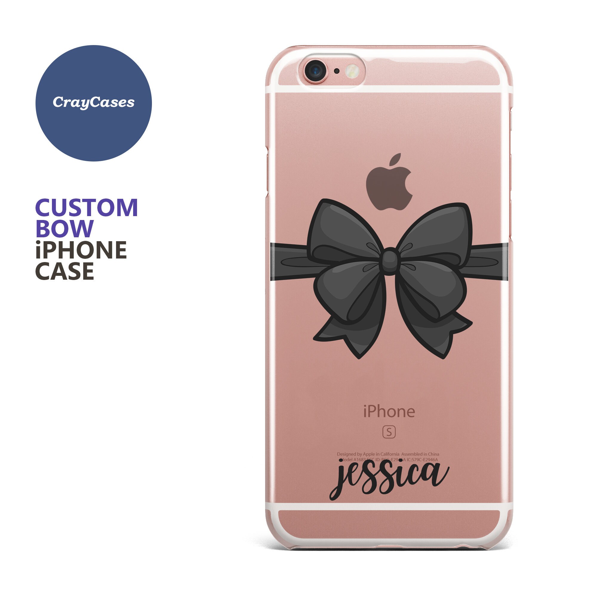 Custom Bow iPhone 8 Case, Cute Bow iPhone 8 Plus Case, cute iPhone 7 Case, cute iPhone 7 Plus Case (Shipped From UK)