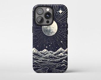 Capa para celular Moon | Capa para iPhone 16 Pro Max, capa para iPhone 15, capa para iPhone 14, capa para iPhone 13, PROCESSAMENTO RÁPIDO