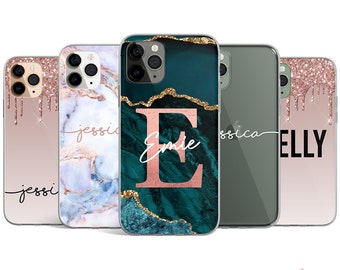 Personalised Marble iPhone Case For iPhone 12, 12 Pro, 12 Pro Max, 12 Mini, 11, 11 Pro, 11 Pro Max, XR And All Other Models