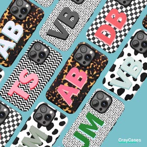 Personalized Initial Phone Case For iPhone 16 15 14 13 12 11 Pro Max Case and Others, Samsung Galaxy S23 Ultra Initial Case