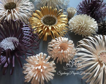 pdf svg files only paper flower centres template for a4 no etsy a4 paper flower