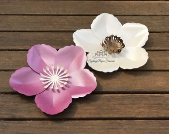 cherry blossom paper flower template tutorial svg pdf cricut etsy
