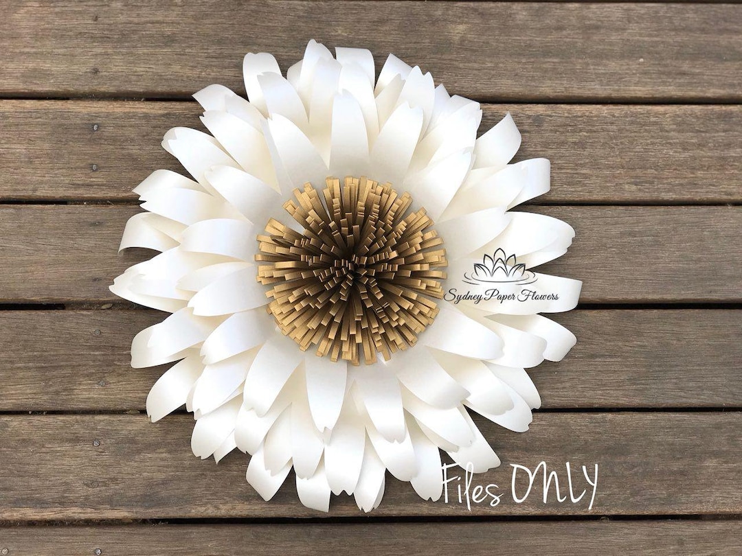 CHRYSANTHEMUM Paper Flower Template & Tutorial Manual/svg Pdf Etsy