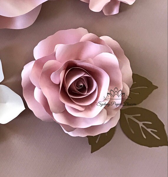 rose bud paper flower files only template paper flower pattern diy paper flower backdrop cricut cameo svg pdf paper flower rose paper flower paper flower pattern