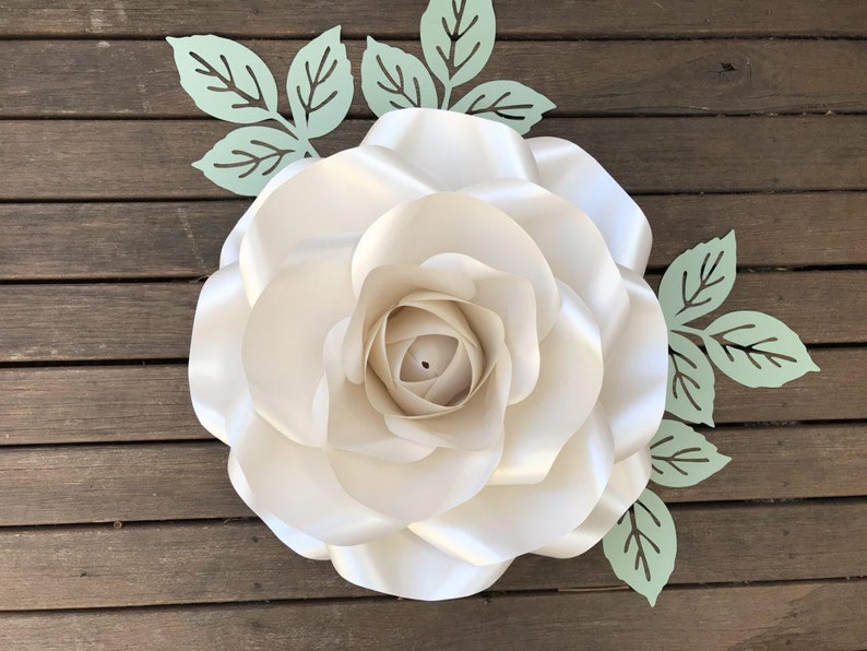 Smooth Rose Flower Template Manual Paper Flower Pattern Pdf Svg Paper Flower Diy Paper Flower Diy Flower Backdrop Paper Flower Wall