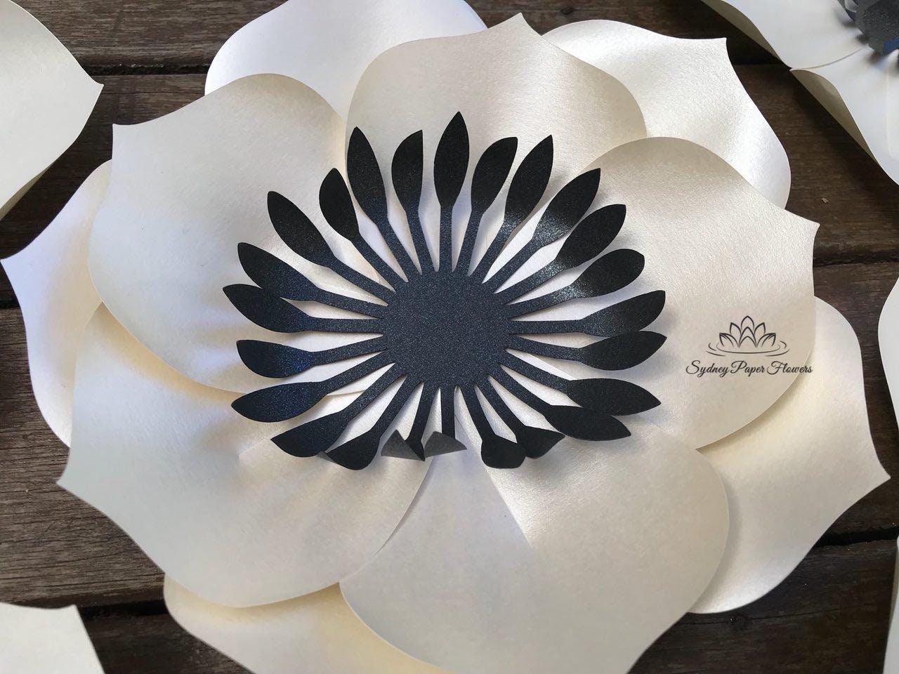 5 Paper Flower centre Templates set2 video tutorial/svg pdf Etsy