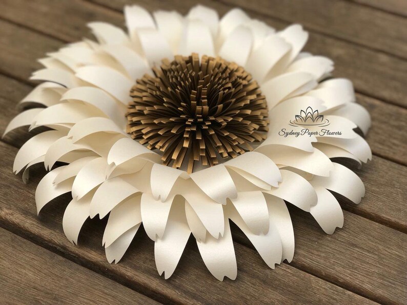 CHRYSANTHEMUM Paper Flower Template & Tutorial Manual/svg Pdf Etsy