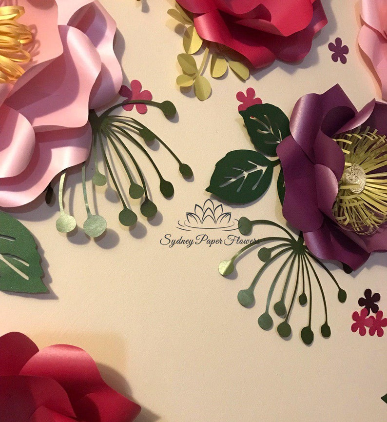 Dill Paper Flower Template Pdf Svg Studio Paper Flower Pattern Diy Paper Flower Backdrop Cricut Cameo Svg Paper Flower