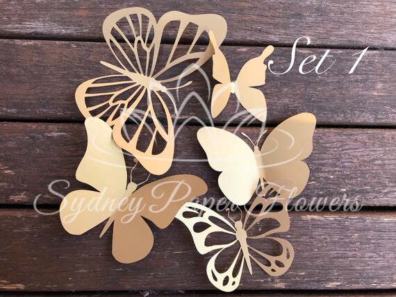 Download Paper Butterflies Set 1 Paper Butterfly Pattern Pdf Svg Paper Etsy Yellowimages Mockups