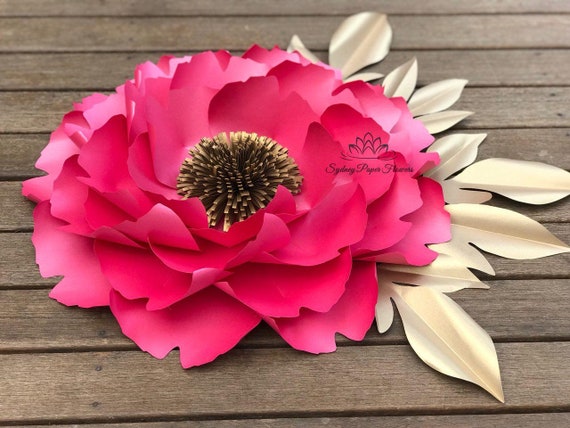 big peony paper flower template video tutorial peony paper flower